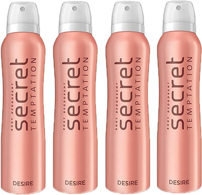 

secret TEMPTATION DESIRE DEODORANT 150ML 4 Pcs Deodorant Spray - For Women(150 ml, Pack of 4)