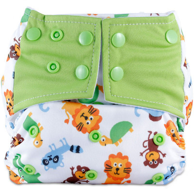 

bumbio Reusable cloth diaper with microfiber insert for extra absorption (Animals Design) - M(2 Pieces)