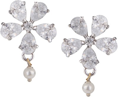 Efulgenz Floral Collection Crystal Alloy Drops & Danglers