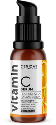 

Cenizas Vitamin C Serum 20% Grape Seed Extract Hyaluronic Acid Aloe Vera Extract L - Glutathione(15 ml)
