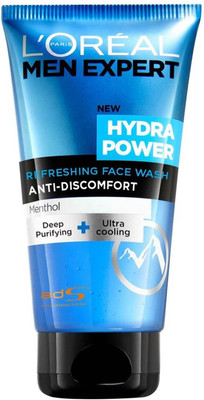 

L'Oreal Men Expert Hydra Power Refreshing Anti,Discomfort Face Wash (Menthol) , 150ml Face Wash(150 ml)