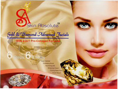 

Skin Absolute Gold & Diamond Facial Kit (250gm + 10ml) 260 g(Set of 6)