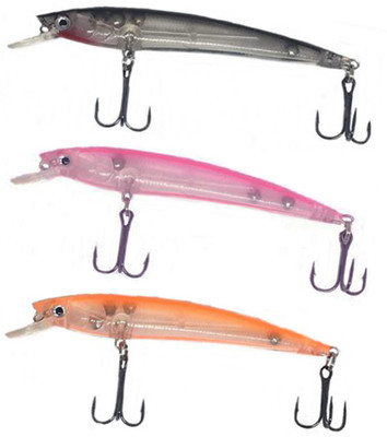 

Always Sporty Hard Bait Plastic Fishing Lure(Pack of 3, Size 9)