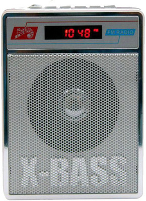 

CRETO Super Sound SL-413 Fm/Radio Supports USB Pen-drive, aux memory card FM Radio(Silver White)