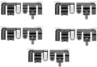 

techdeal Set Of 5 PUBG Sensitive Shoot/Aim Buttons L1 R1 Trigger Mobile Game Controller for Andriod & IOS Gaming Accessory Kit(Black, For Android, iOS)