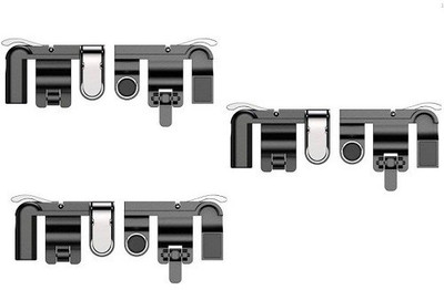 

techdeal Set Of 3 PUBG Sensitive Shoot/Aim Buttons L1 R1 Trigger Mobile Game Controller for Andriod & IOS Gaming Accessory Kit(Black, For Android, iOS)