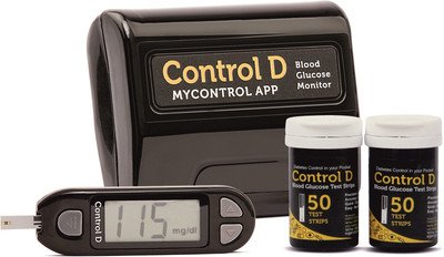 

Control D Meter Kit with 100 Lancets, Strips & Glucometer(Black)