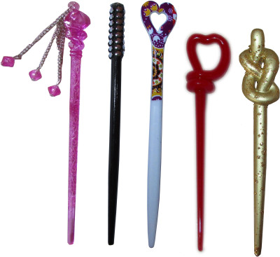 

POOLI Combo of Multi Color Juda Sticks Bun Stick(Multicolor)