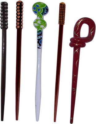 

POOL Combo of Multi Color Juda Sticks Bun Stick(Multicolor)