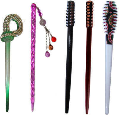 

juio Combo of Multi Color Juda Sticks Bun Stick(Multicolor)