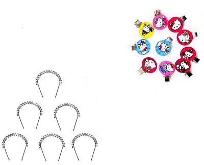 

AASA Wedding, Party Wear, Casual Kids Combo Hair Accessories Zig Zag Band & Hair Clips for Babies, Hair Accessory Set, Hair Pin, Hair Band, Hair Clip, Head Band(Multicolor)