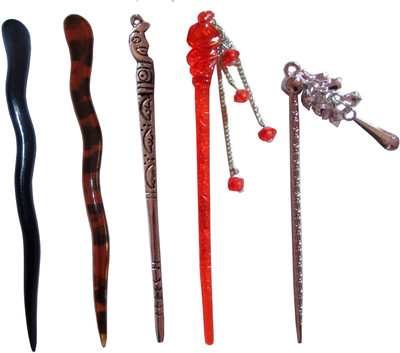 

monika Combo of Multi Color Juda Sticks Bun Stick(Multicolor)