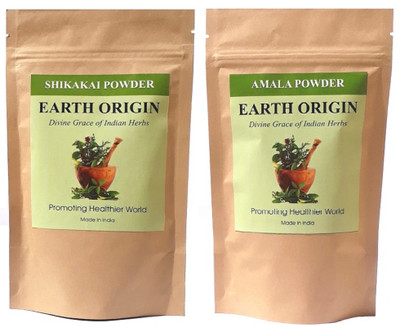 

Earth Origin Shikakai Powder and Amala Powder (100 Gms each) 200 Gms(200 g)