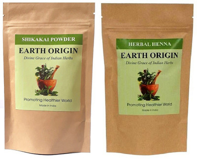 

Earth Origin Shikakai Powder and Henna (100 Gms each) 200 Gms(200 g)