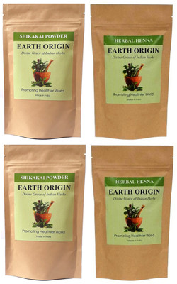 

Earth Origin Shikakai Powder and Henna (200 Gms each) 400 Gms(400 g)