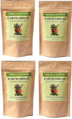 

Earth Origin Hibiscus Powder and Shikakai Powder (200 Gms each) 400 Gms(400 g)