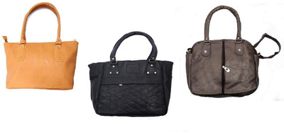 

Starlet Hand-held Bag(Brown, Black, Grey), Black;brown;grey