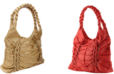 

Lifestyle Fashion Hand-held Bag(Gold, Red)