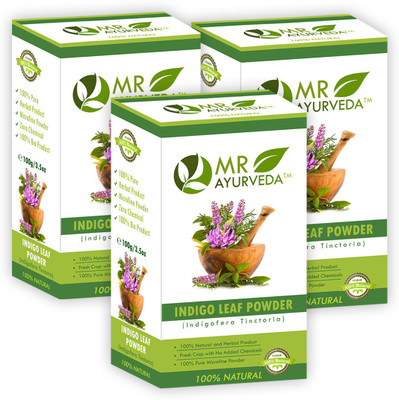 

MR Ayurveda 100% Natural Indigo Leaves Powder ( 100 GM ) - Pack of 3(300 g)