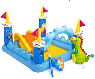 

Electrobot Fantasy Castle Pool Inflatable Water Play Center (Multi Color) Inflatable Pool(Multicolor)