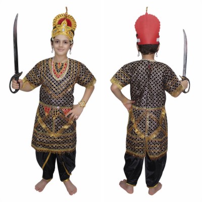 KAKU FANCY DRESSES Ravan Gown Costume Of Ramleela/Dussehra/Mythological Character -Multicolour, 3-4 Years, For Boys Kids Costume Wear