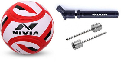 

Nivia one Dominator football + 1 double action pump +2 Needles (Color on availability)- Football Kit