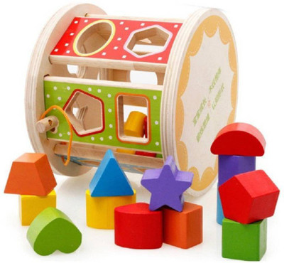 

M-Alive Activity Wooden Educational Building Blocks and Learning Color & Shape Recognition Play Set for Kids(Multicolor)