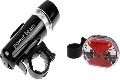 

MOHAK Black Bicycle Safety Warning Light Set, Head And Tail Led Cycle Lights LED Front Light(NA)