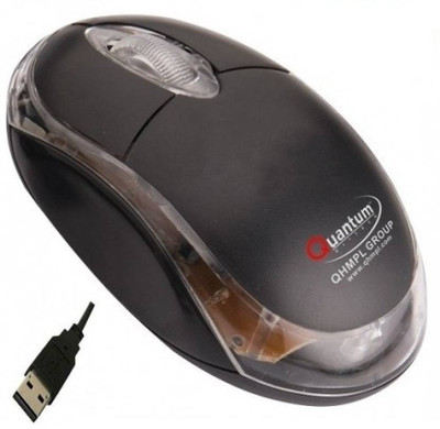 Quantam 1000 DPI Wired Optical Gaming Mouse(USB, Black)