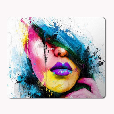 

iKraft Abstract Woman Face Painting Printed Mouse Pad- Professional Gaming Mouse pad for Desk Accessory Office- Multicolor Mousepad(Multicolor)
