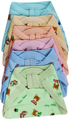 

Baby Shopiieee Baby Products New Born Baby Cotton Hosiery Padded Premium Quality U Shape Nappies, Nadi , Langot Washable Reusable Cotton Diaper Nappy Baby Cozy Wear Printed Colored Size 3-6 Months to Pack of 6, Multicolor