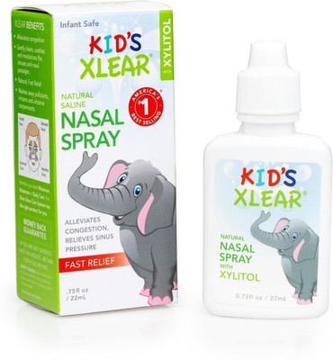 

xlear Kid's Xylitol and Saline Nasal Spray - .75fl oz Manual Nasal Aspirator(Transparent)