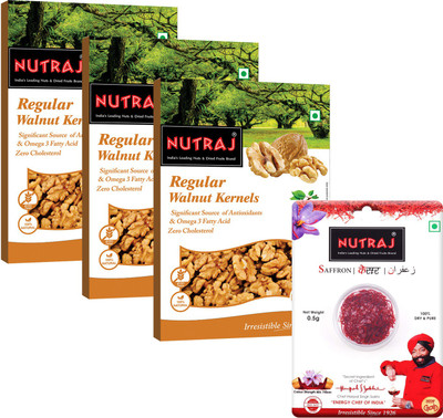 

Nutraj Regular Walnut Kernels 750g & 0.5g Saffron ( Free )(750 g, Box)