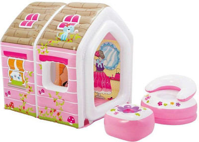 

Happy GiftMart 48635 Princess Play House Tent with Chair and Ottoman (Multicolour)(Pink)