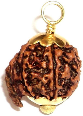 Aadigange Gold Platted Cap Ganesh Rudraksha Wood