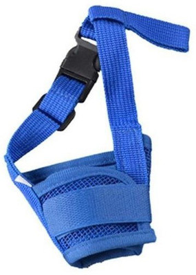 

CGT Adjustable Nylon Soft Dog Muzzle Used for Anti-Bark and Bite Pet-Anti-Barking Device Large Other Dog Muzzle(Blue)