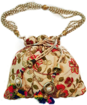 

Jmdaddictiongallery Traditional Design Tote Shape Potli(Multicolor)