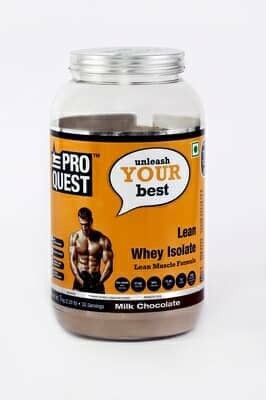 

PROQUEST 100 % pure Isolate lean Whey Protein(1 kg, Milk Chocolate)