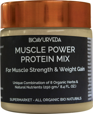 

BioAyurveda MUSCLE POWER PROTEIN MIX 250 g Protein Blends(250 g, Unflavored)