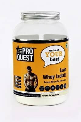 

PROQUEST 100 % pure Isolate lean Whey Protein(2 kg, French Vanilla)