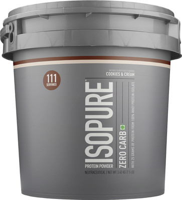 Isopure Zero Carb Whey Protein(3.4 kg, Cookies & Cream)