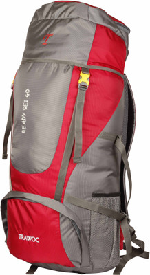 

TRAWOC SHK3-RD-Trekking Bag Hiking Backpack Travel Rucksack - 55(Red)