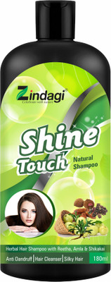 

Zindagi Shine Touch Herbal Shampoo - Natural Shampoo - Anti Dandruff & Useful In Hair Fall (Buy 1 Get 1 Free)(180 ml)