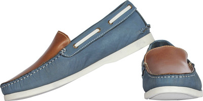 

tzaro TZARO Genuine Leather Boat Shoe - Blue Akagi Boat Shoes For Men(Tan