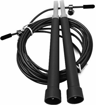 

HAWKISH SPEED WIRE SKIPPING ROPE FOR JUMPING EXERCISE Speed Skipping Rope(Black, Length: 9 inch)