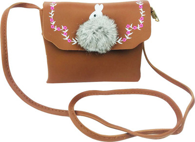 Lelys Women Casual Brown PU Sling Bag