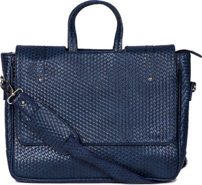 

Flanker Men & Women Formal Blue Genuine Leather Messenger Bag