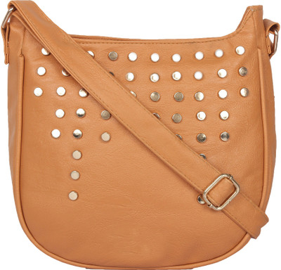 

Now & Wow Women Casual Brown PU Sling Bag