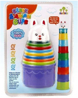 

M-Alive Toddler Activity Toy Kit Stack's & Nesting Cup's 9pcs Stacking Cups Color Full(Multicolor)