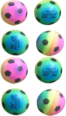 PTCMart Multicolour Beach Soccer Printed Soft Balls Set of 8 - 14 cm(Multicolor)